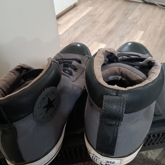 Converse Gray and Black High-Top Sneakers - Picture 3 of 5